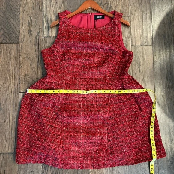 CIDER Red Tweed Fit & Flare Mini Dress 0XL NWT - Picture 11 of 11